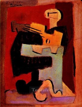 Hombre con mandolina cubismo 1920 Pablo Picasso Pinturas al óleo